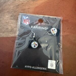 NFL Team Logo Earrings - Black
